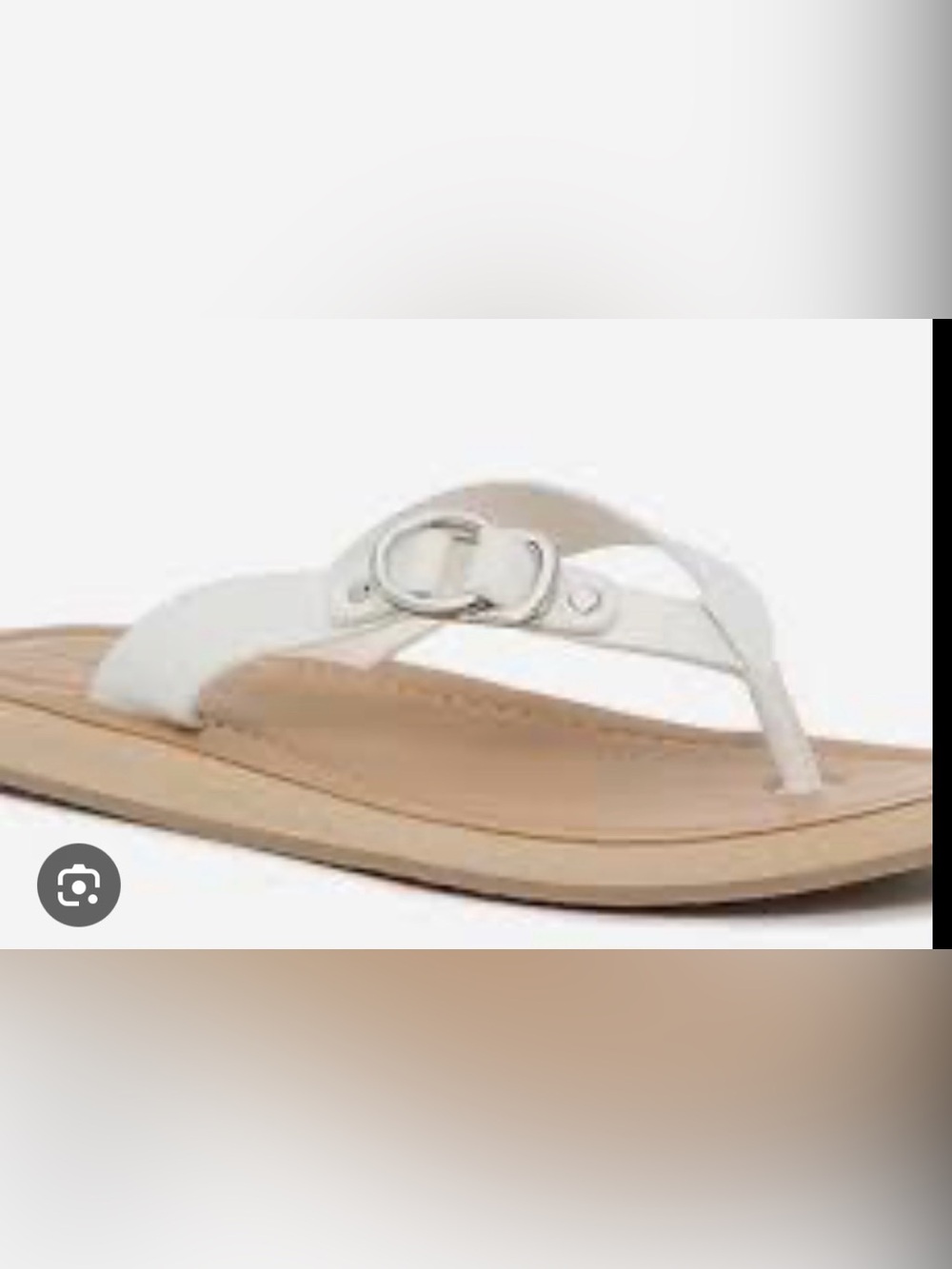 Excellent Condition DSW Kelly & Katie White Sandals with Silver buckle 6.5